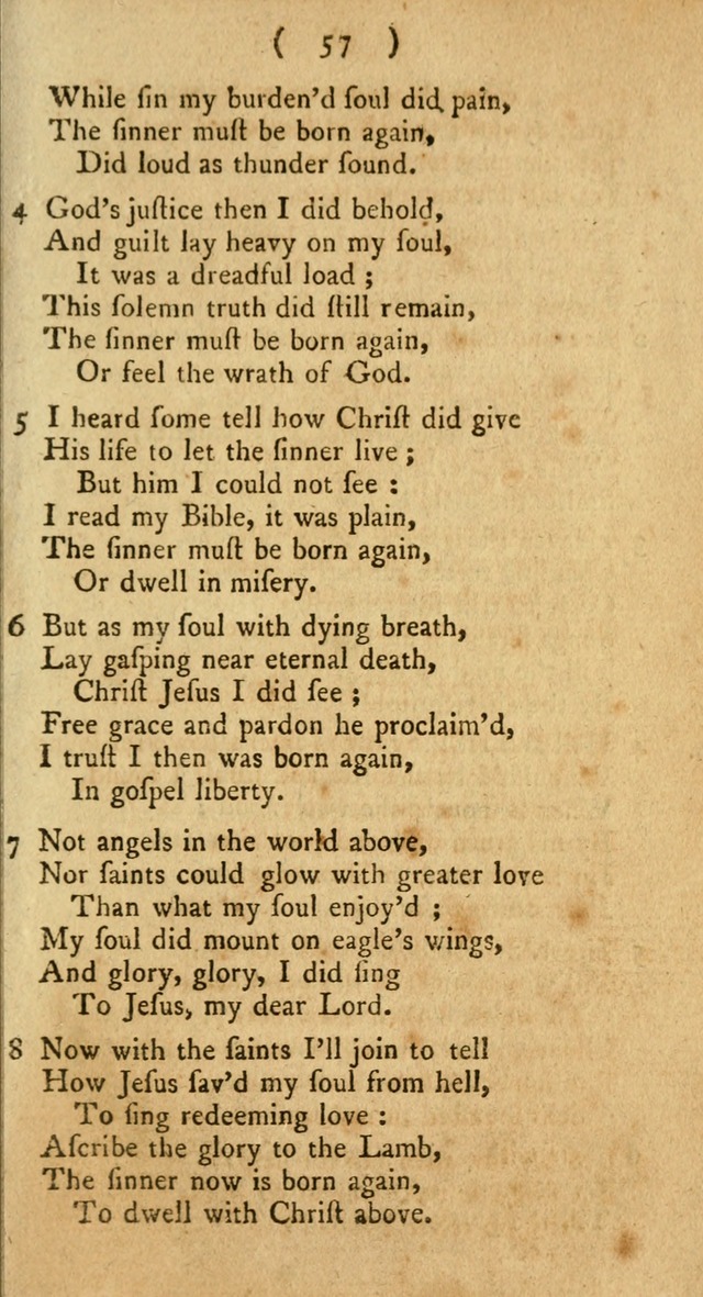 A Collection of Hymns for the use of Christians page 57