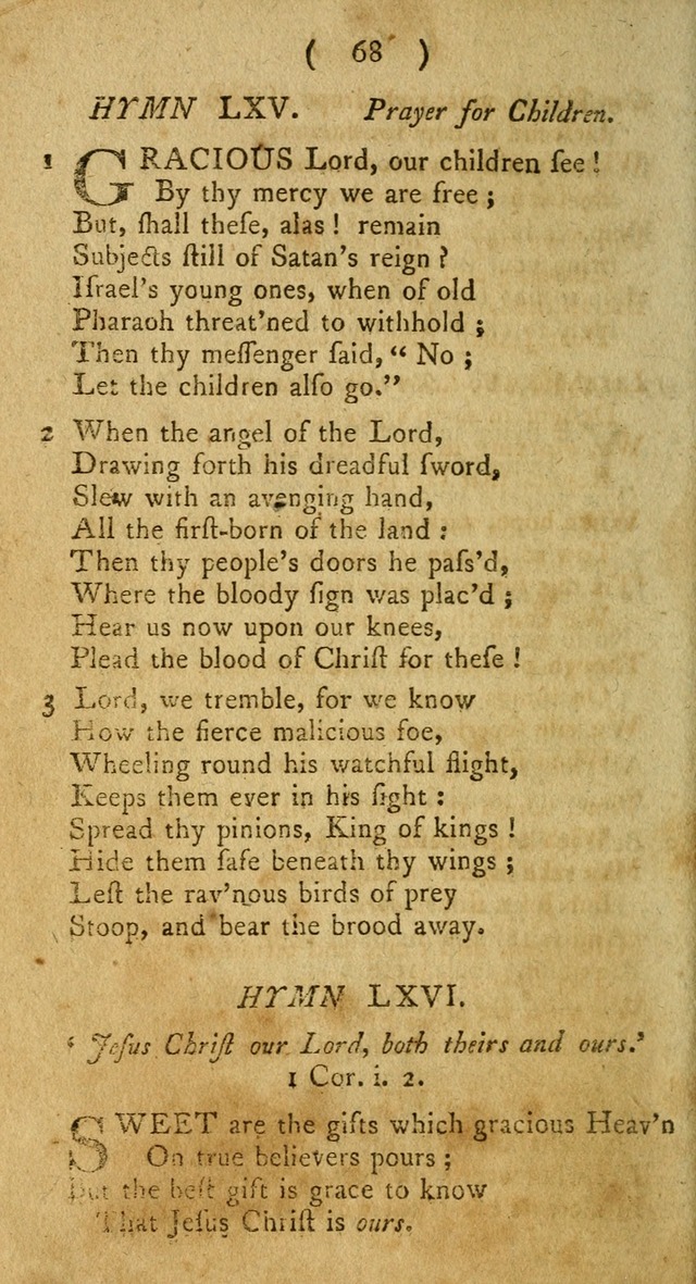A Collection of Hymns for the use of Christians page 70