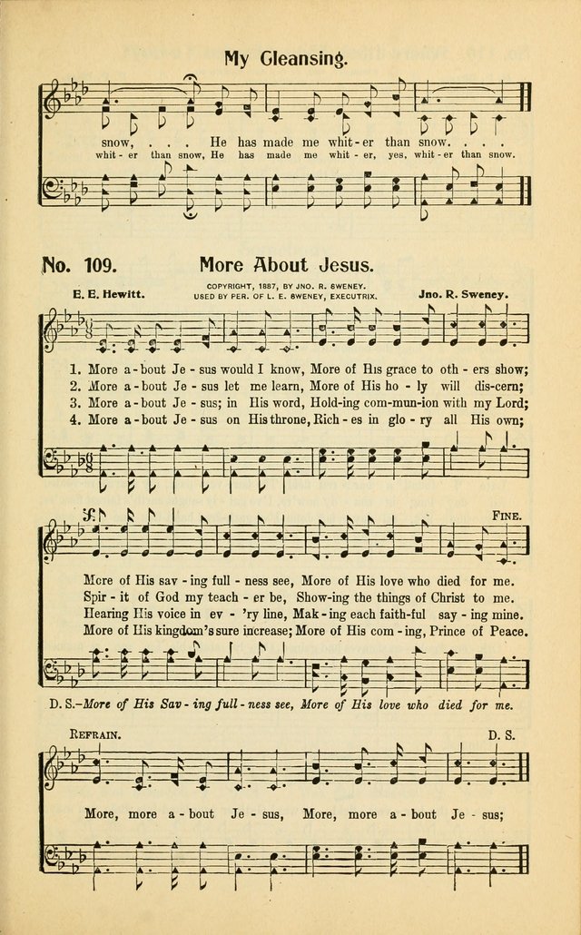 Diadems: a collection of religious songs, new and old, for the church and Sunday school page 109