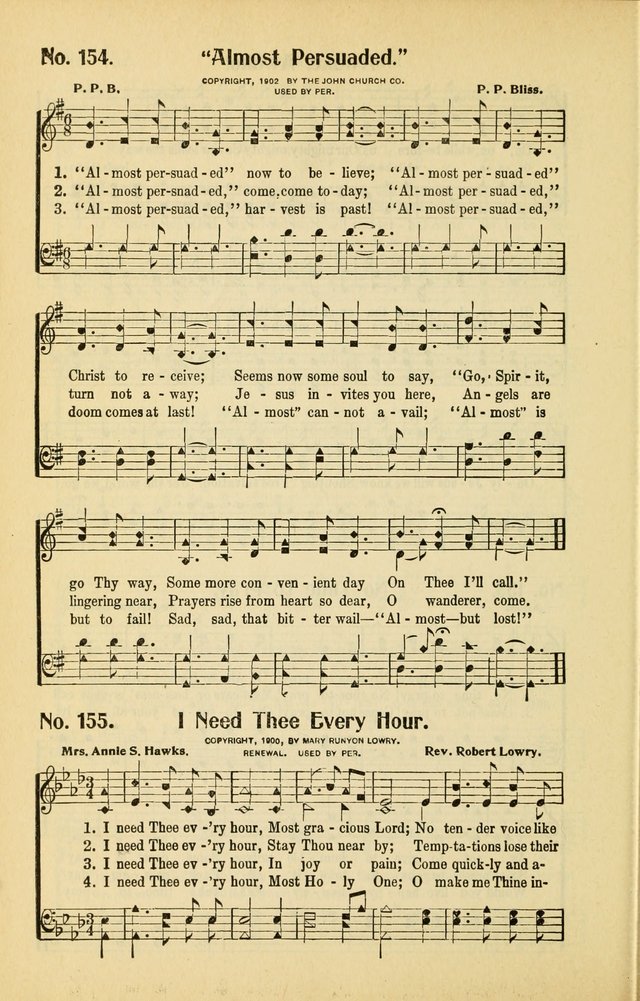 Diadems: a collection of religious songs, new and old, for the church and Sunday school page 154