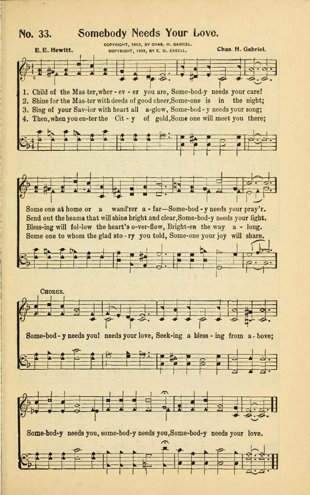 Diadems: a collection of religious songs, new and old, for the church and Sunday school page 33