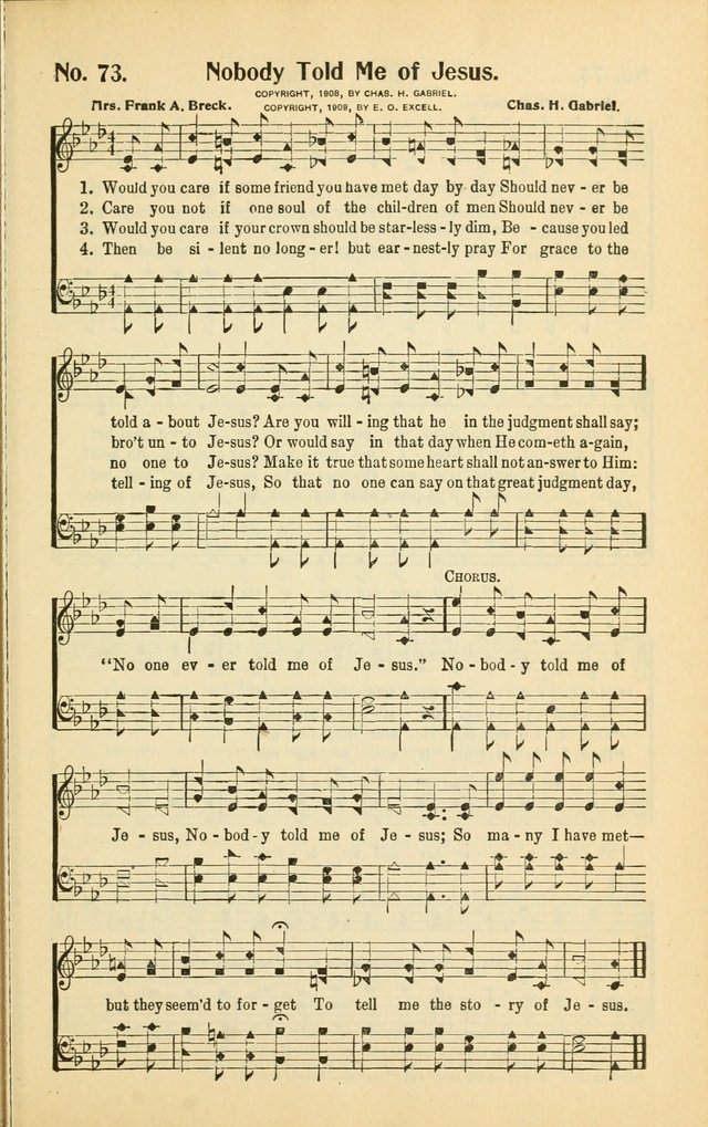 Diadems: a collection of religious songs, new and old, for the church and Sunday school page 73