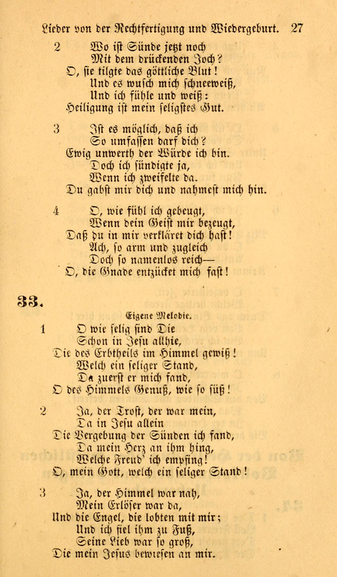 Die Deutsche Ausgabe der Englischen und Deutschen Frohen Botschaftslieder: zum Gebrauch bei Erweckungs- und Gebetsversammlungen (Ebenezer Hymnal) page 27