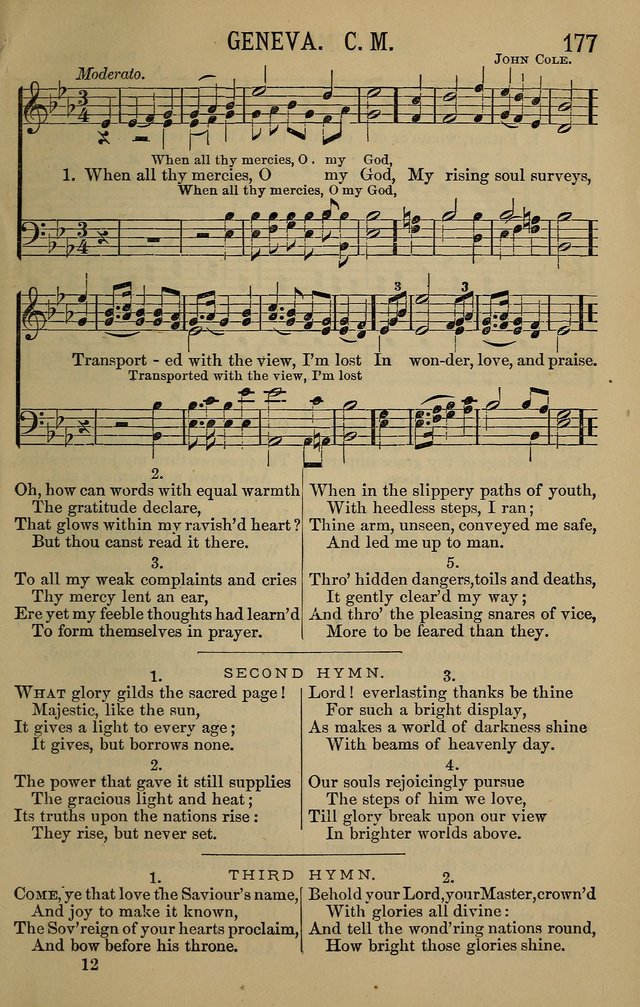 The Devotional Chimes: a choice collection of new and standard hymns and tunes, adapted to all occasions of social worship, family devotions, and congregational singing page 177