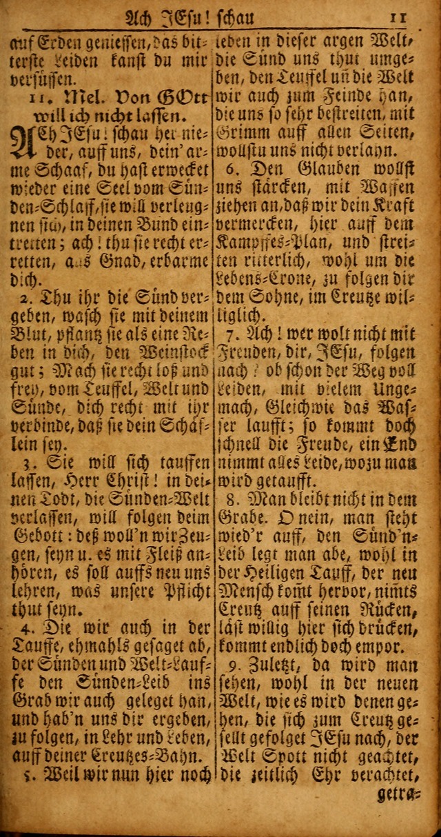 Das Kleine Davidische Psalterspiel der Kinder Zions von alten und neuen auserlesenen Geistes-Gesängen allen wahren heyls-begierigen Säuglingen der Weisheit, insonderheit aber denen Gemeinden des Herrn page 11