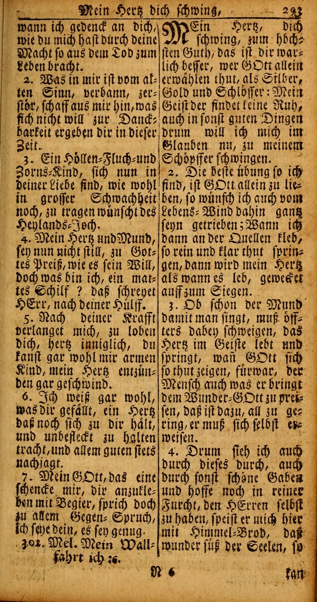 Das Kleine Davidische Psalterspiel der Kinder Zions von alten und neuen auserlesenen Geistes-Gesängen allen wahren heyls-begierigen Säuglingen der Weisheit, insonderheit aber denen Gemeinden des Herrn page 293