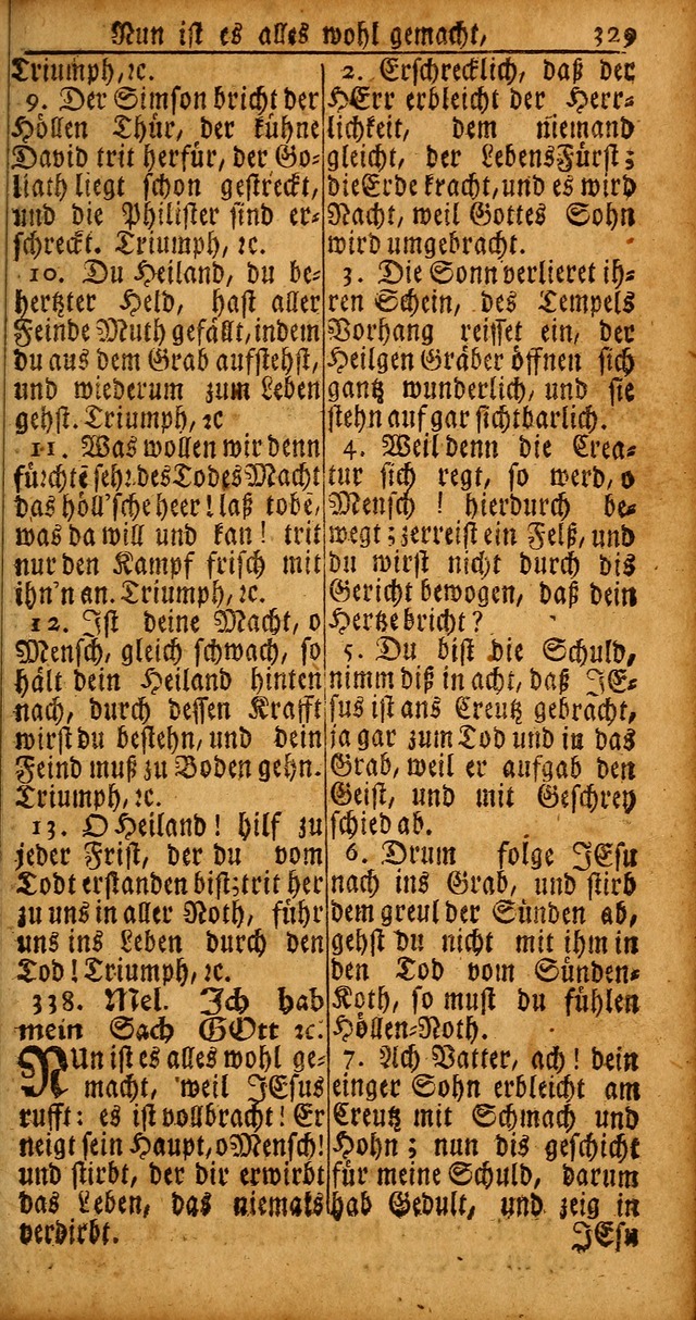 Das Kleine Davidische Psalterspiel der Kinder Zions von alten und neuen auserlesenen Geistes-Gesängen allen wahren heyls-begierigen Säuglingen der Weisheit, insonderheit aber denen Gemeinden des Herrn page 329