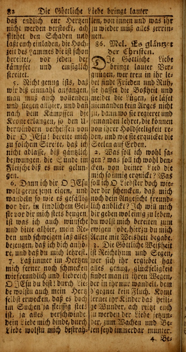 Das Kleine Davidische Psalterspiel der Kinder Zions von alten und neuen auserlesenen Geistes-Gesängen allen wahren heyls-begierigen Säuglingen der Weisheit, insonderheit aber denen Gemeinden des Herrn page 82