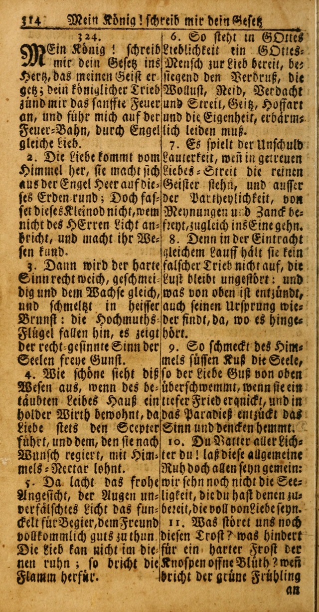 Das Kleine Davidische Psalterspiel der Kinder Zions: von alten und neuen auserlesenen Geistes-Gesängen allen wahren heuls-begierigen säuglingen der weisheit, infonderheit aber denen Gemeinden ... page 314