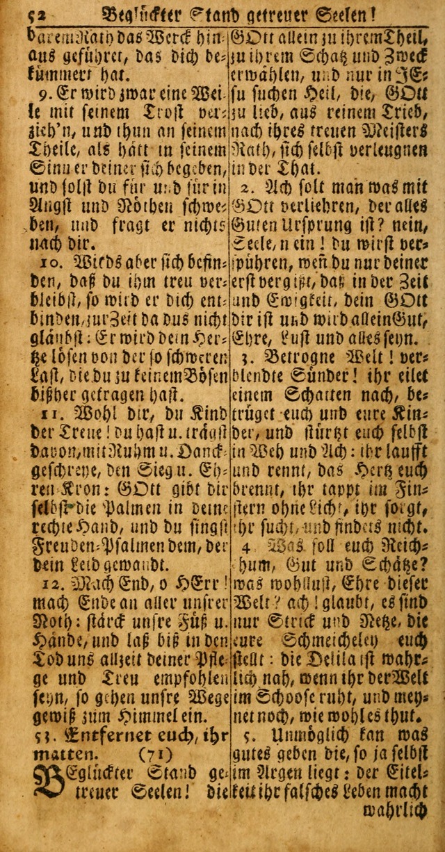 Das Kleine Davidische Psalterspiel der Kinder Zions: von alten und neuen auserlesenen Geistes-Gesängen allen wahren heuls-begierigen säuglingen der weisheit, infonderheit aber denen Gemeinden ... page 50