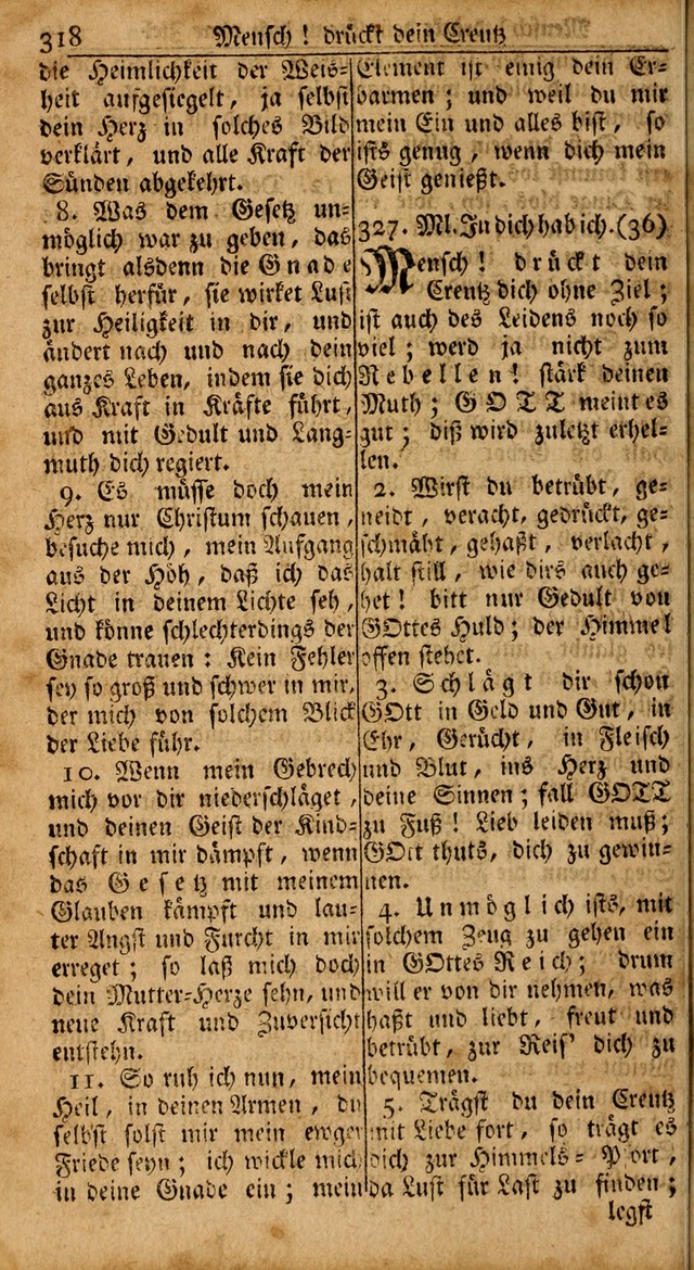 Das Kleine Davidische Psalterspiel der Kinder Zions: von alten und neuen auserlesenen Geistes-Gesängen allen wahren heils-begierigen säuglingen der weisheit, infonderheit aber denen Gemeinden ... page 318