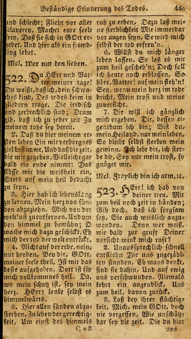 Das neue und verbesserte Gesangbuch, worinnen die Psalmen Davids samt iner Sammlung alter und neuer Geistreicher Lieder, sowohl für privat und Hausandachten, als auch für den öffentlichen..(5th Aufl.) page 599