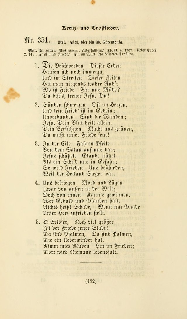 Deutsches Gesang- und Choralbuch: eine Auswahl geistlicher Lieder ... Neue, verbesserte und verhmehrte Aufl. page 479
