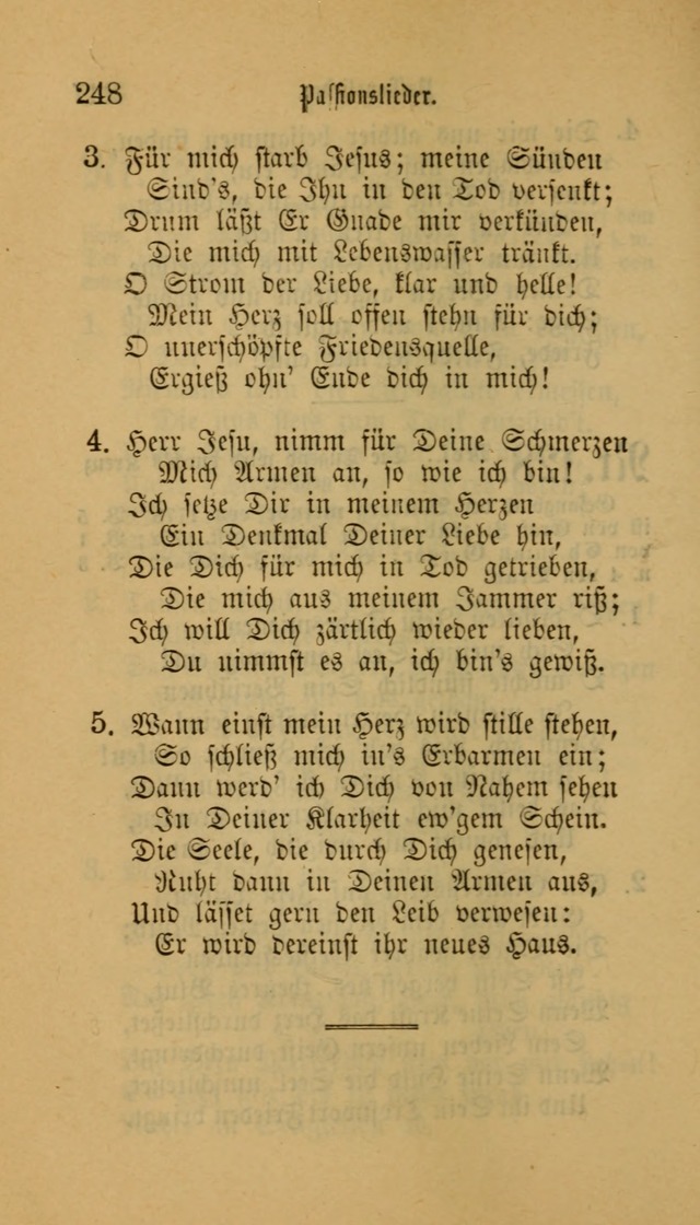 Deutsches Gesangbuch: eine auswahl geistlicher Lieder aus allen Zeiten der Christlichen Kirche für kirchliche und häusliche Gebrauch (Neue, verb. und verm. Aufl) page 248