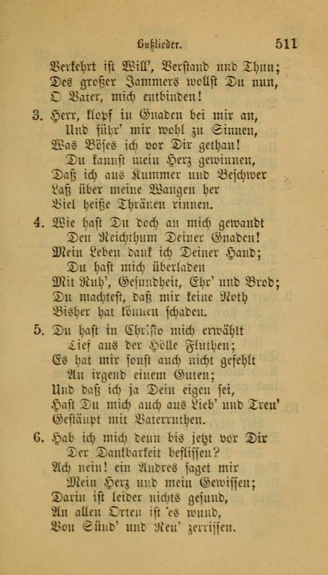 Deutsches Gesangbuch: eine auswahl geistlicher Lieder aus allen Zeiten der Christlichen Kirche für kirchliche und häusliche Gebrauch (Neue, verb. und verm. Aufl) page 513