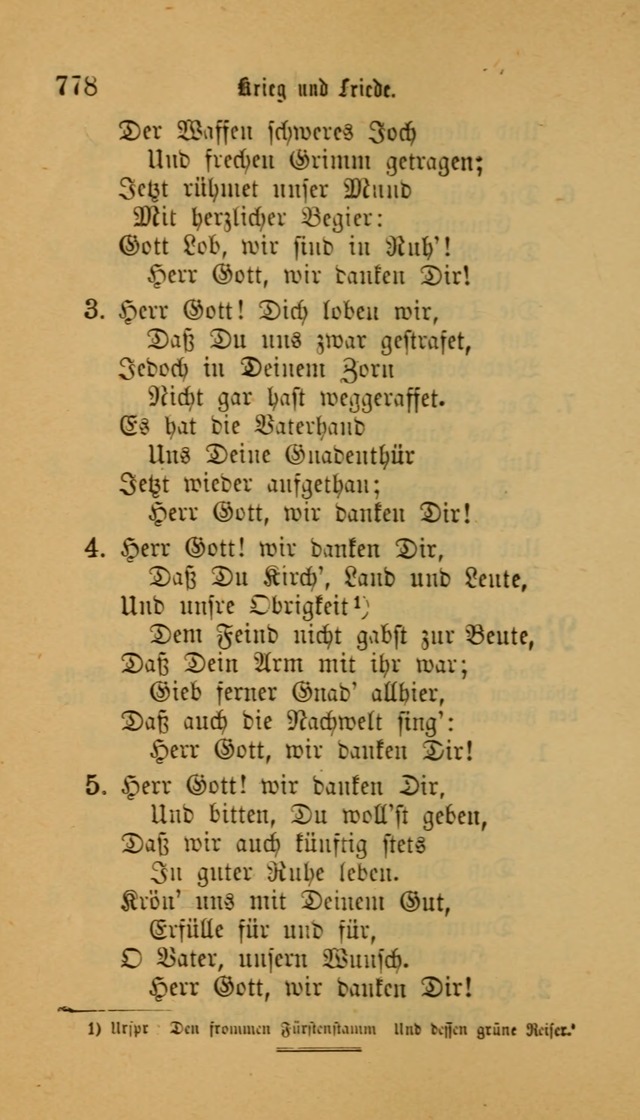 Deutsches Gesangbuch: eine auswahl geistlicher Lieder aus allen Zeiten der Christlichen Kirche für kirchliche und häusliche Gebrauch (Neue, verb. und verm. Aufl) page 780