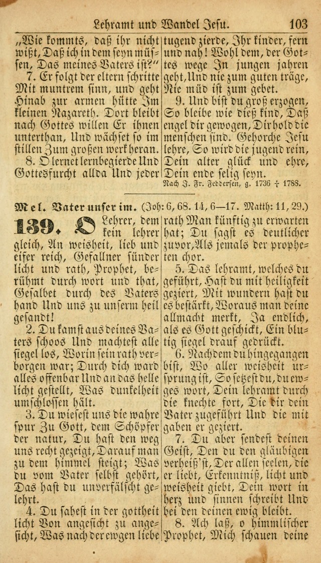 Deutsches Gesangbuch für die Evangelisch-Luterische Kirche in den Vereinigten Staaten: herausgegeben mit kirchlicher Genehmigung  page 103