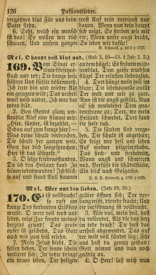 Deutsches Gesangbuch für die Evangelisch-Luterische Kirche in den Vereinigten Staaten: herausgegeben mit kirchlicher Genehmigung  page 126