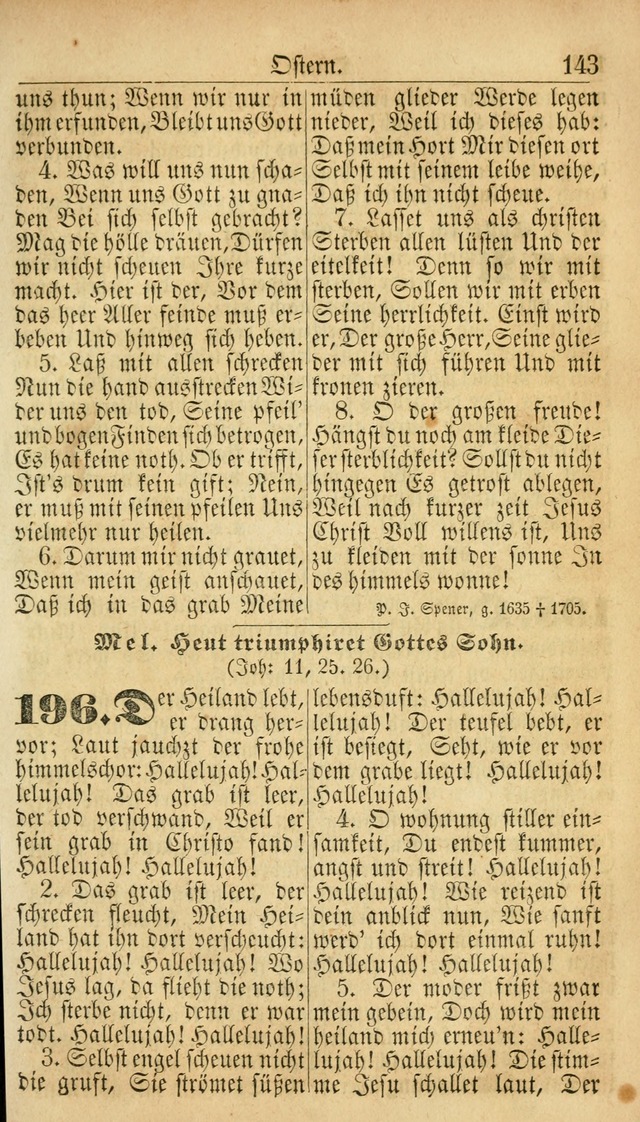Deutsches Gesangbuch für die Evangelisch-Luterische Kirche in den Vereinigten Staaten: herausgegeben mit kirchlicher Genehmigung  page 143