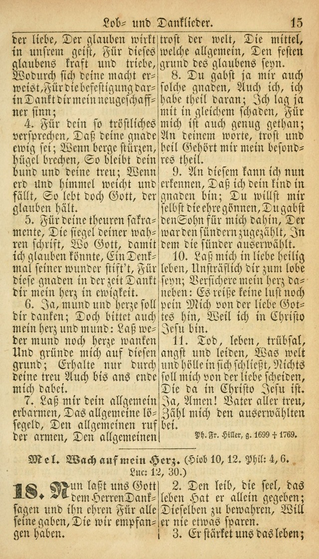 Deutsches Gesangbuch für die Evangelisch-Luterische Kirche in den Vereinigten Staaten: herausgegeben mit kirchlicher Genehmigung  page 15