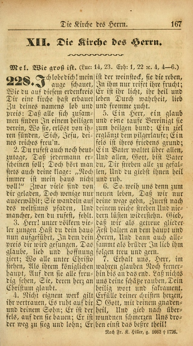 Deutsches Gesangbuch für die Evangelisch-Luterische Kirche in den Vereinigten Staaten: herausgegeben mit kirchlicher Genehmigung  page 167