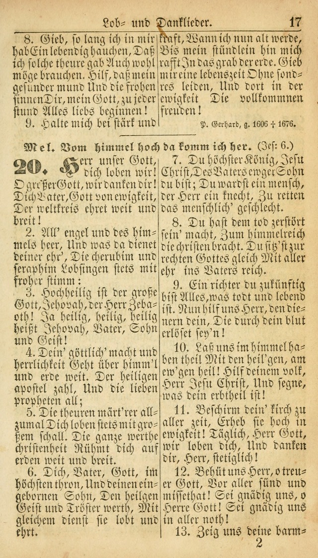 Deutsches Gesangbuch für die Evangelisch-Luterische Kirche in den Vereinigten Staaten: herausgegeben mit kirchlicher Genehmigung  page 17