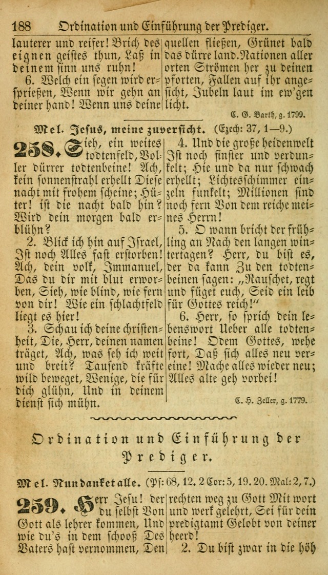 Deutsches Gesangbuch für die Evangelisch-Luterische Kirche in den Vereinigten Staaten: herausgegeben mit kirchlicher Genehmigung  page 188