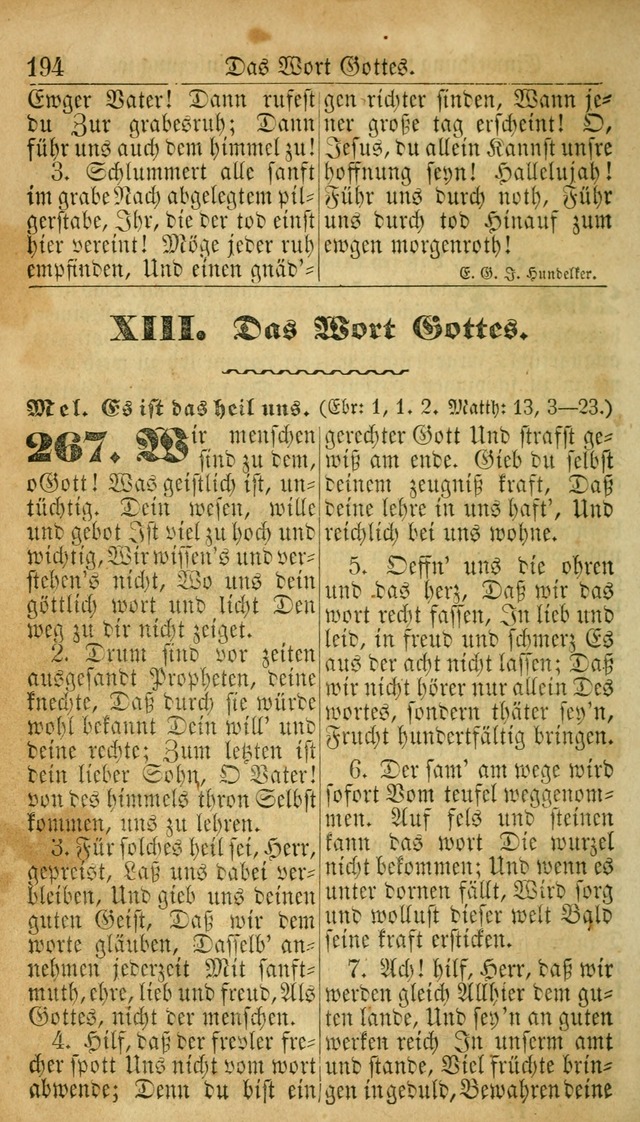 Deutsches Gesangbuch für die Evangelisch-Luterische Kirche in den Vereinigten Staaten: herausgegeben mit kirchlicher Genehmigung  page 194