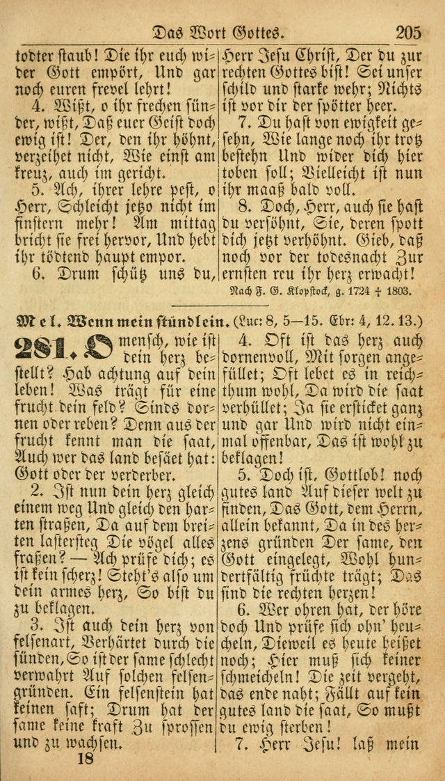 Deutsches Gesangbuch für die Evangelisch-Luterische Kirche in den Vereinigten Staaten: herausgegeben mit kirchlicher Genehmigung  page 205