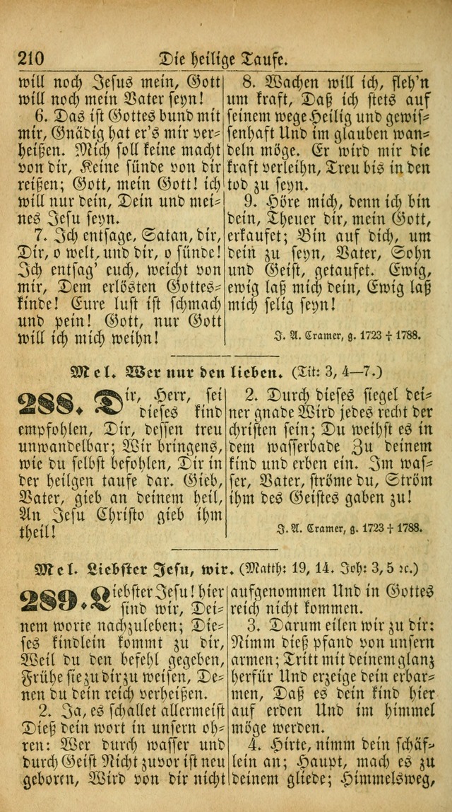 Deutsches Gesangbuch für die Evangelisch-Luterische Kirche in den Vereinigten Staaten: herausgegeben mit kirchlicher Genehmigung  page 210