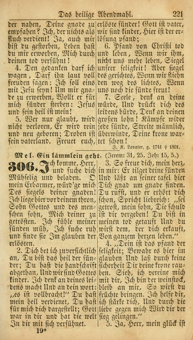 Deutsches Gesangbuch für die Evangelisch-Luterische Kirche in den Vereinigten Staaten: herausgegeben mit kirchlicher Genehmigung  page 221