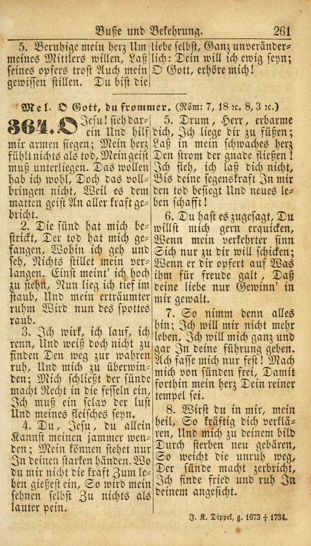 Deutsches Gesangbuch für die Evangelisch-Luterische Kirche in den Vereinigten Staaten: herausgegeben mit kirchlicher Genehmigung  page 261