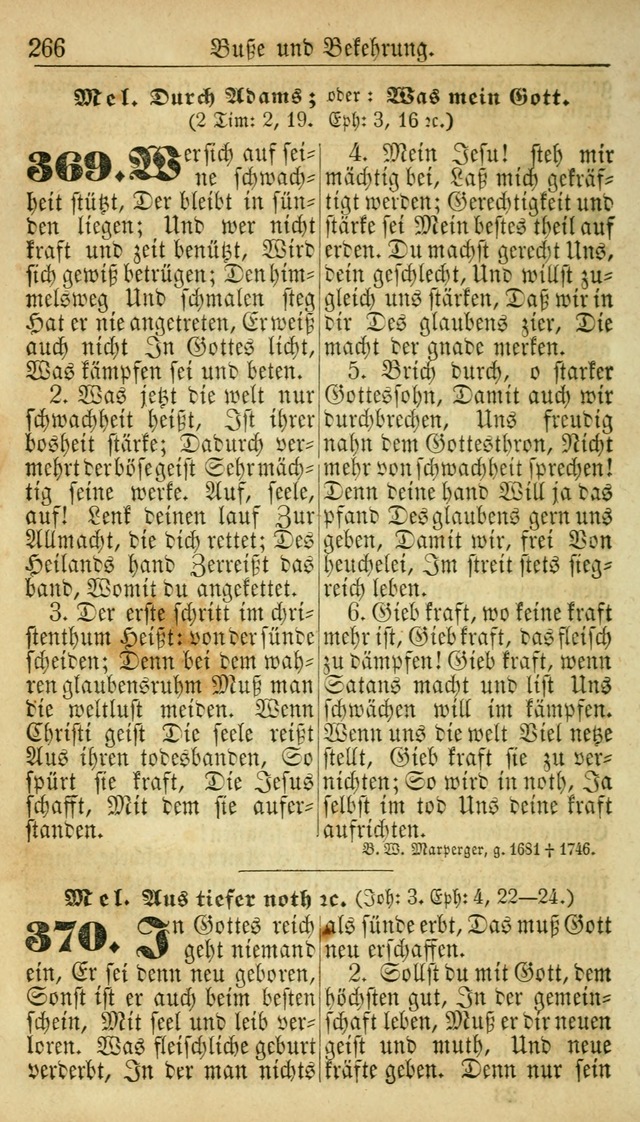 Deutsches Gesangbuch für die Evangelisch-Luterische Kirche in den Vereinigten Staaten: herausgegeben mit kirchlicher Genehmigung  page 266