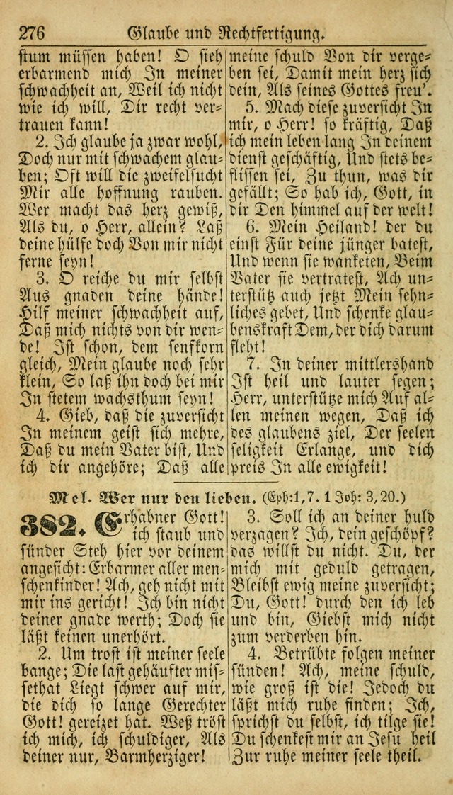 Deutsches Gesangbuch für die Evangelisch-Luterische Kirche in den Vereinigten Staaten: herausgegeben mit kirchlicher Genehmigung  page 276