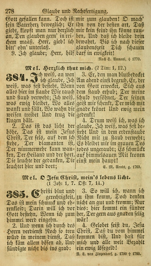 Deutsches Gesangbuch für die Evangelisch-Luterische Kirche in den Vereinigten Staaten: herausgegeben mit kirchlicher Genehmigung  page 278