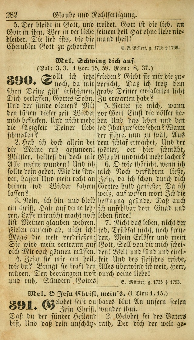 Deutsches Gesangbuch für die Evangelisch-Luterische Kirche in den Vereinigten Staaten: herausgegeben mit kirchlicher Genehmigung  page 282