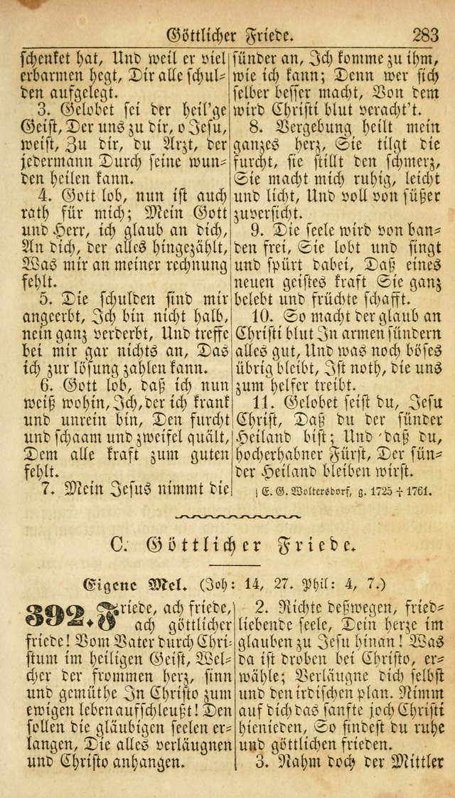 Deutsches Gesangbuch für die Evangelisch-Luterische Kirche in den Vereinigten Staaten: herausgegeben mit kirchlicher Genehmigung  page 283
