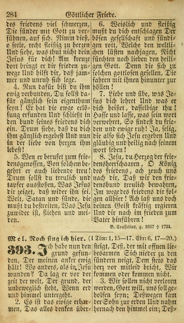Deutsches Gesangbuch für die Evangelisch-Luterische Kirche in den Vereinigten Staaten: herausgegeben mit kirchlicher Genehmigung  page 284