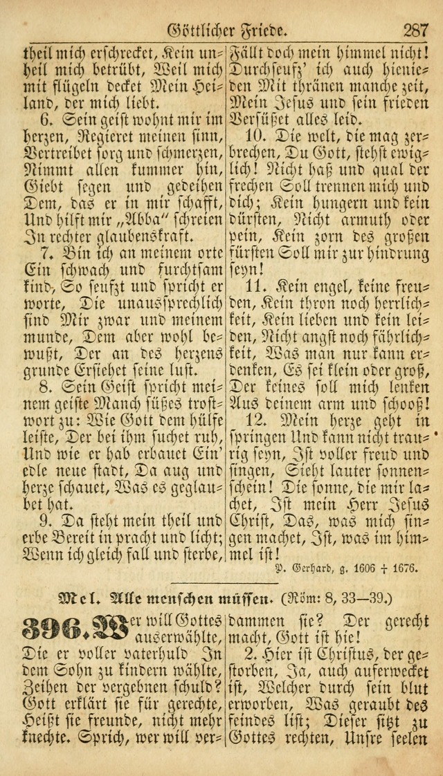 Deutsches Gesangbuch für die Evangelisch-Luterische Kirche in den Vereinigten Staaten: herausgegeben mit kirchlicher Genehmigung  page 287