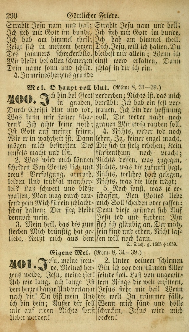 Deutsches Gesangbuch für die Evangelisch-Luterische Kirche in den Vereinigten Staaten: herausgegeben mit kirchlicher Genehmigung  page 290