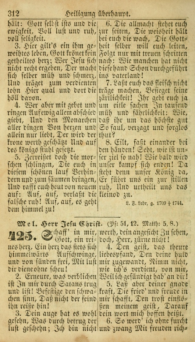 Deutsches Gesangbuch für die Evangelisch-Luterische Kirche in den Vereinigten Staaten: herausgegeben mit kirchlicher Genehmigung  page 312