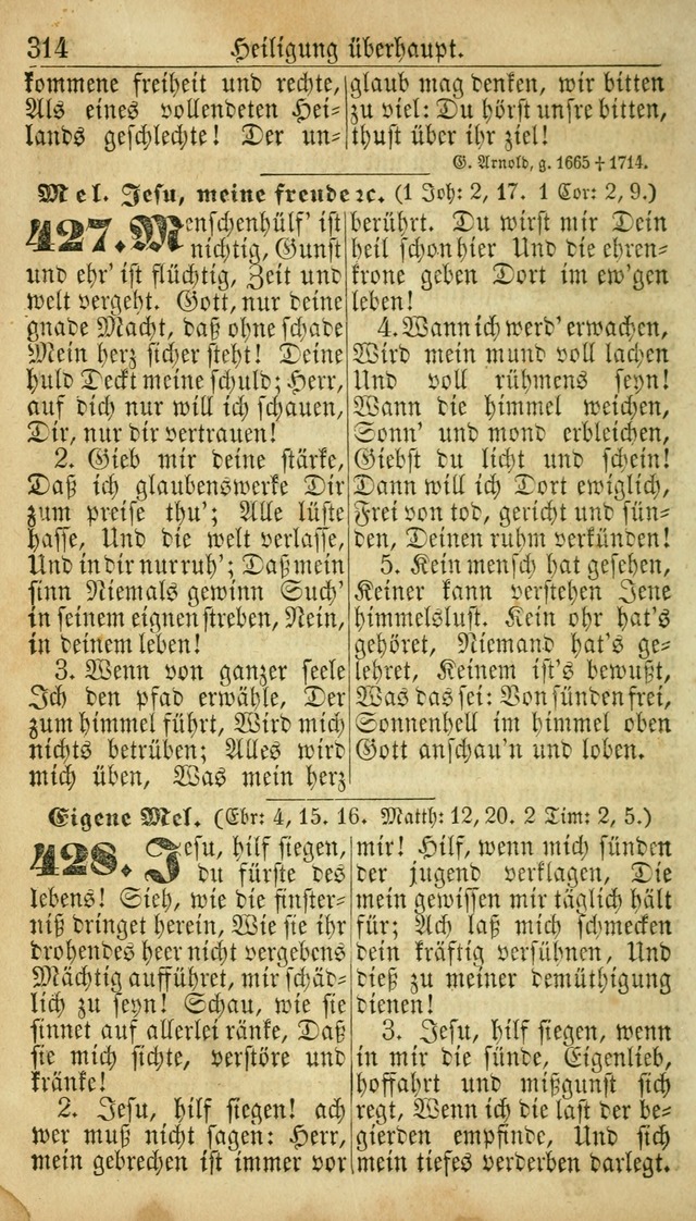 Deutsches Gesangbuch für die Evangelisch-Luterische Kirche in den Vereinigten Staaten: herausgegeben mit kirchlicher Genehmigung  page 314
