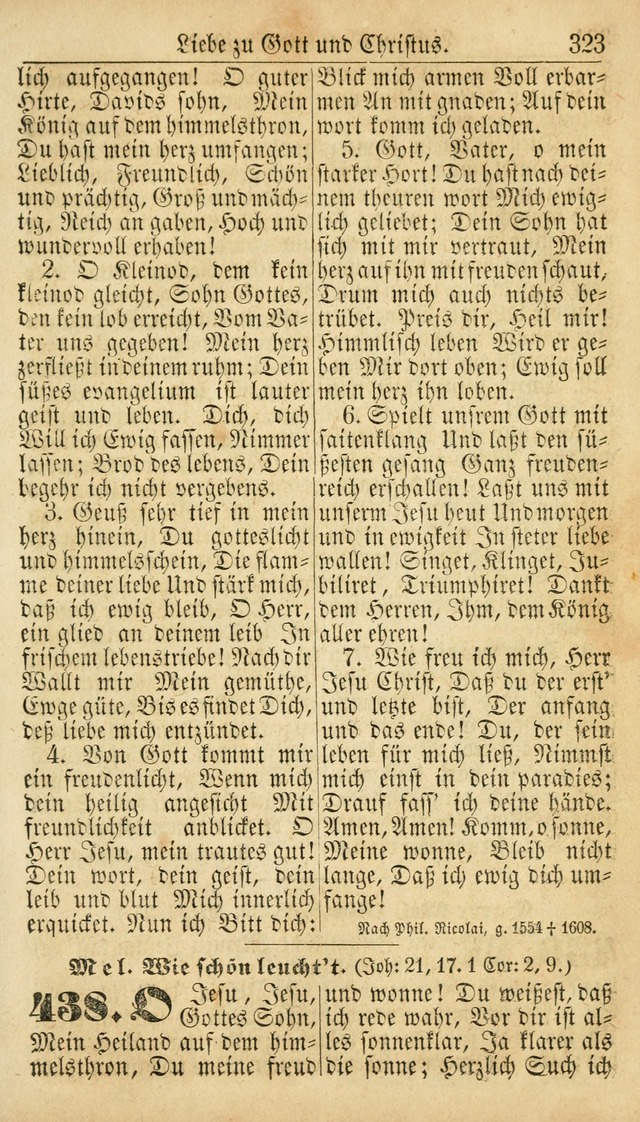 Deutsches Gesangbuch für die Evangelisch-Luterische Kirche in den Vereinigten Staaten: herausgegeben mit kirchlicher Genehmigung  page 323