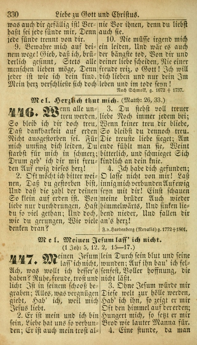 Deutsches Gesangbuch für die Evangelisch-Luterische Kirche in den Vereinigten Staaten: herausgegeben mit kirchlicher Genehmigung  page 330
