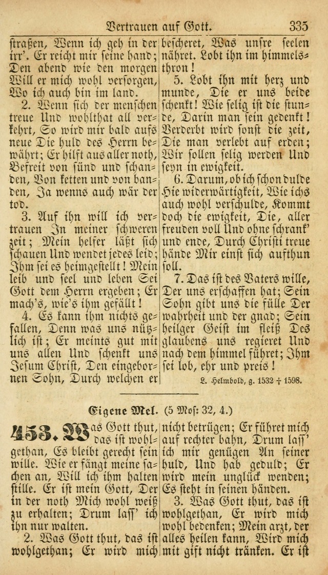 Deutsches Gesangbuch für die Evangelisch-Luterische Kirche in den Vereinigten Staaten: herausgegeben mit kirchlicher Genehmigung  page 335