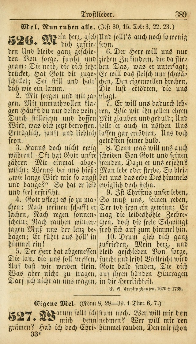 Deutsches Gesangbuch für die Evangelisch-Luterische Kirche in den Vereinigten Staaten: herausgegeben mit kirchlicher Genehmigung  page 389