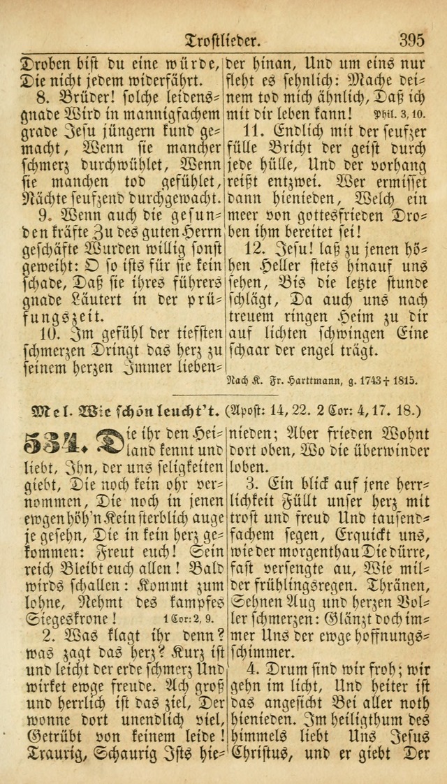 Deutsches Gesangbuch für die Evangelisch-Luterische Kirche in den Vereinigten Staaten: herausgegeben mit kirchlicher Genehmigung  page 395