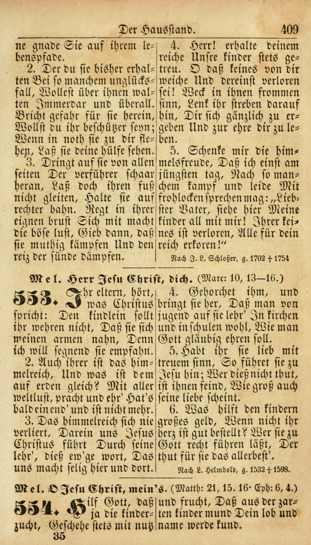 Deutsches Gesangbuch für die Evangelisch-Luterische Kirche in den Vereinigten Staaten: herausgegeben mit kirchlicher Genehmigung  page 409