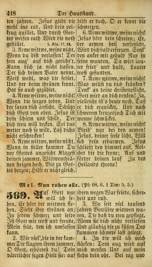 Deutsches Gesangbuch für die Evangelisch-Luterische Kirche in den Vereinigten Staaten: herausgegeben mit kirchlicher Genehmigung  page 418