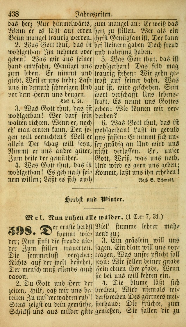 Deutsches Gesangbuch für die Evangelisch-Luterische Kirche in den Vereinigten Staaten: herausgegeben mit kirchlicher Genehmigung  page 438
